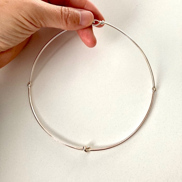 Stella & Dot Simple Knot Collar Necklace - Silver - Picture 5 of 7